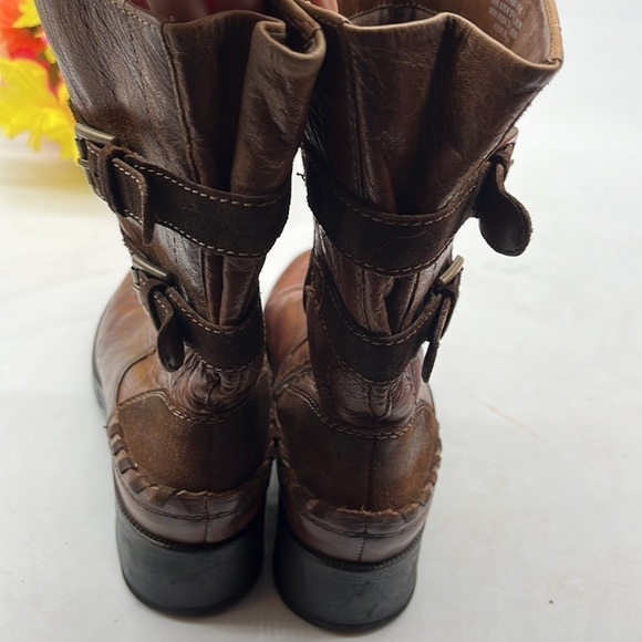 Earth Hemlock Almond Brown Leather shin High Boots Sz 6.5. MCA1820H - Picture 8 of 10